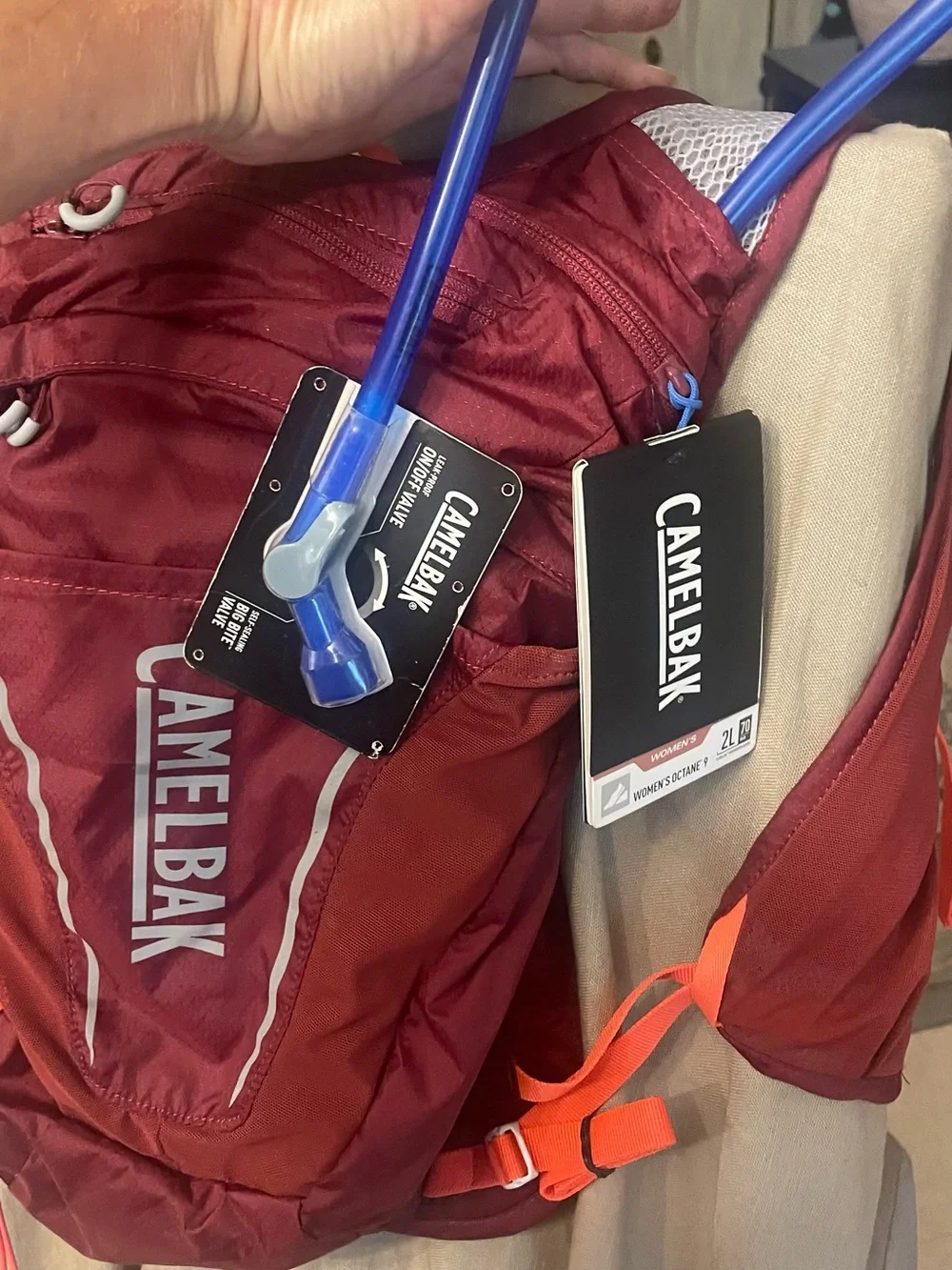 CamelBak Maroon and Orange Hydration Backpack